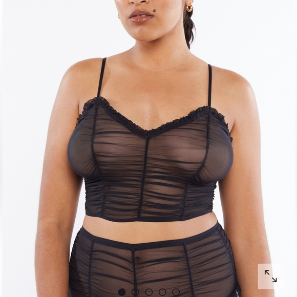 Savage X Fenty Other - Savage x Fenty Gathered Sheer Mesh Cami Top size L
